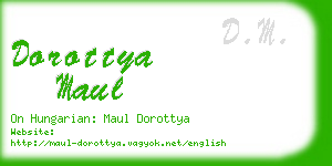 dorottya maul business card